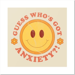 Guess Who's Got Anxiety // retro funny Posters and Art